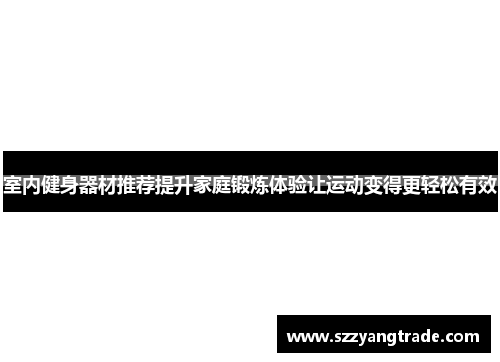 室内健身器材推荐提升家庭锻炼体验让运动变得更轻松有效